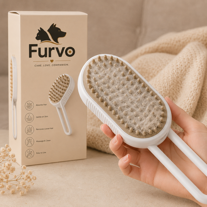 DONGTATA 3 in 1 Cat Steam Brush Massage Brush