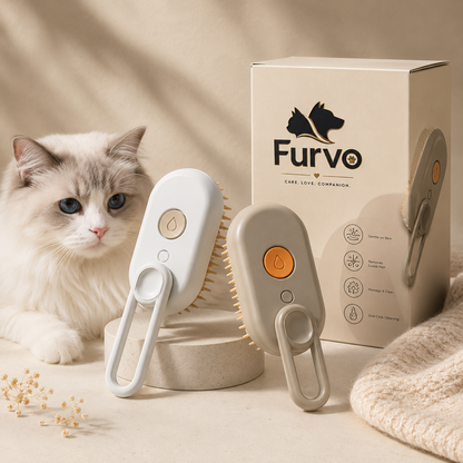 DONGTATA 3 in 1 Cat Steam Brush Massage Brush