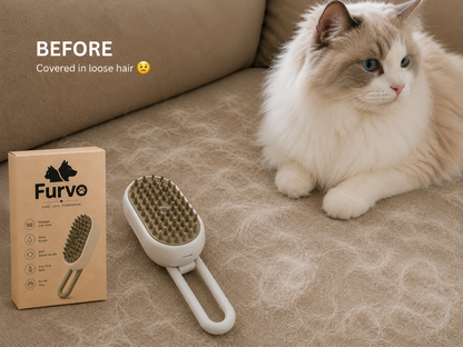 DONGTATA 3 in 1 Cat Steam Brush Massage Brush