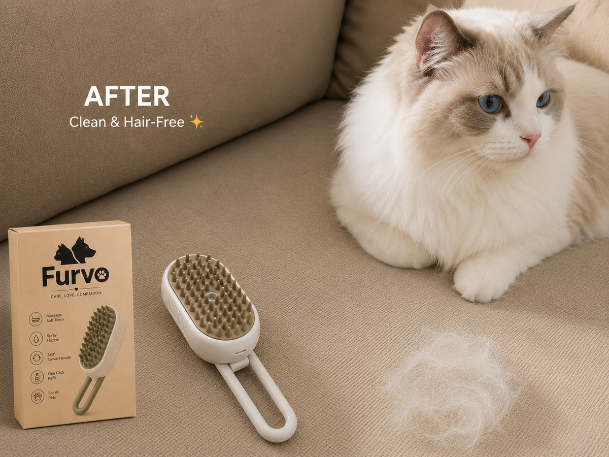 DONGTATA 3 in 1 Cat Steam Brush Massage Brush